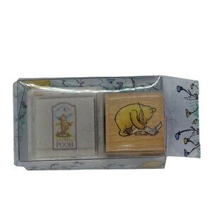 Winnie The Pooh Rubber Stamp & Ink Pad Set In Decorative Packaging